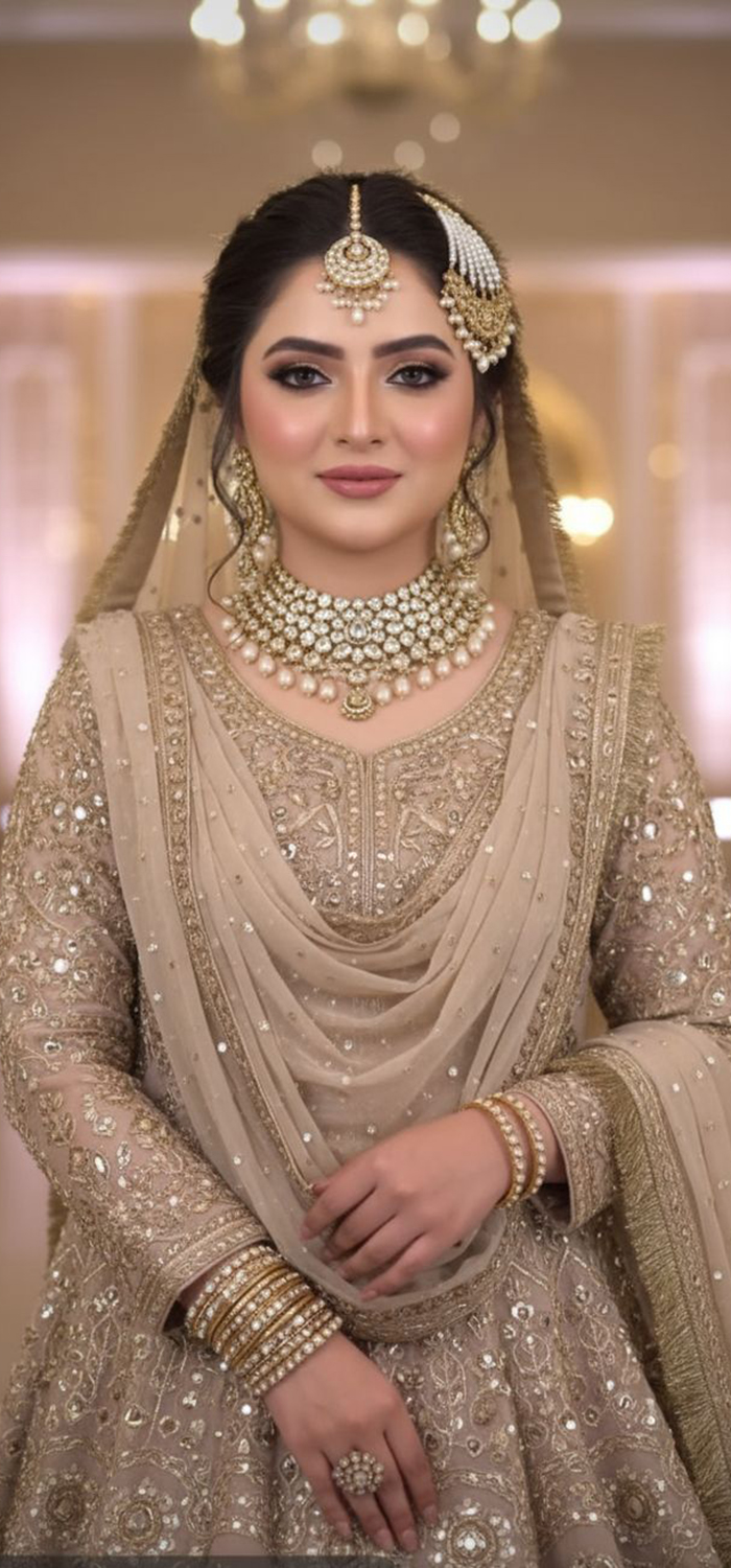 This Aesthetic Nikkah bridal look focuses on soft…